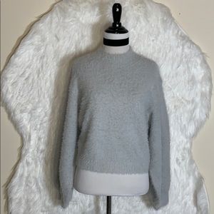 Victoria + Sophia Light Green Fuzzy Sweater